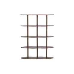 Wandkast Donkerbruin - 105x30x140cm - Moln