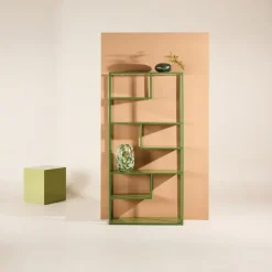 Wandkast Groen Staal - 85x35x190cm - Staal