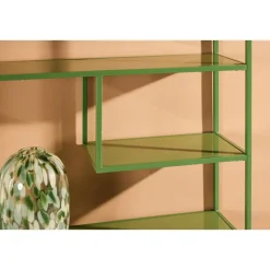 Wandkast Groen Staal - 85x35x190cm - Staal