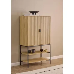 Wandkast Naturel Eikenlook - 80x40x140cm - Juna