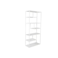 Wandkast Wit Staal - 85x35x190cm - Staal