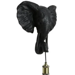 Wandlamp Elephant - Zwart - 35x13x36cm