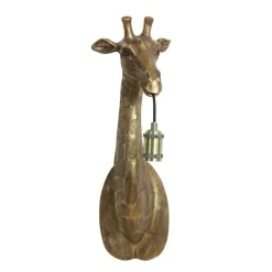 Wandlamp Giraffe - Antiek Brons - 20.5x19x61cm