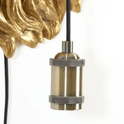 Wandlamp Lion - Brons - 33.5x19x40.5cm