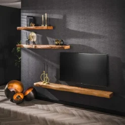 Wandplank Acaciahout 100cm - 100x25x8cm - Plank Tree