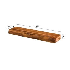 Wandplank Acaciahout 100cm - 100x25x8cm - Plank Tree