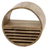 Wandplank Wes ø40cm x25cm-zandkleurig mangohout