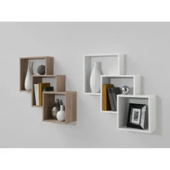 Wandrek Fibi met 3 vakken - eik