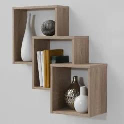 Wandrek Fibi met 3 vakken - eik