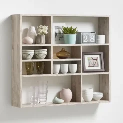 Wandrek Mika met vakken - grijze eik