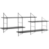 Wandrek Viki (dubbel) - zwart - 79x25,5x191 cm