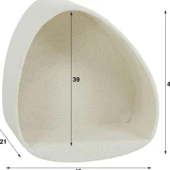 Wandschap Goutte 45 cm-marmer composiet