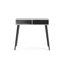 Wandtafel Delta - wit/mat zwart - 89,8x103x43,5 cm