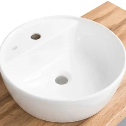 Wastafelmeubel Vikas 101cm 2 lades - antraciet/eik