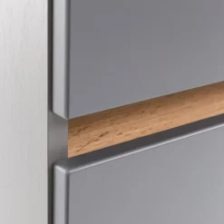 Wastafelmeubel Vikas 101cm 2 lades - antraciet/eik