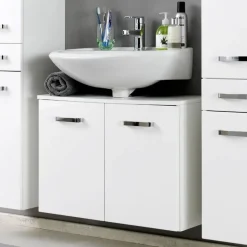 Wastafelonderkast Bobbi 60cm 2 deuren - wit