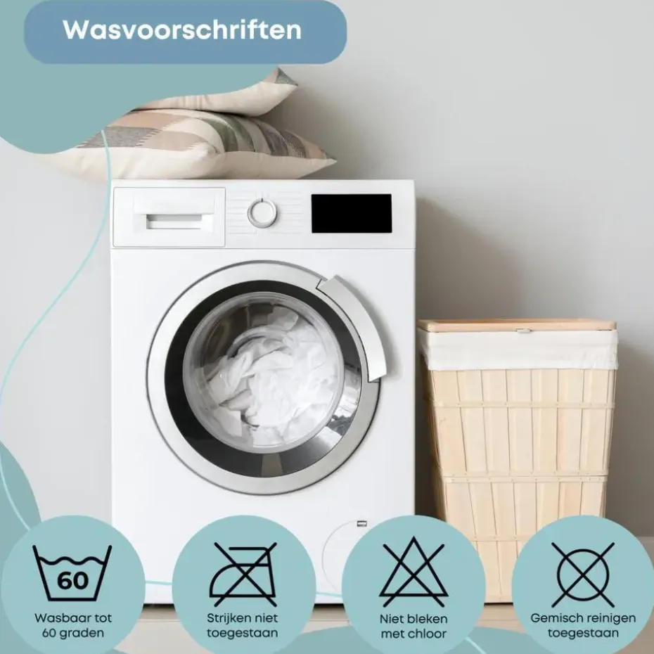 Waterdichte Matrasbeschermer Topper Hoeslaken Badstof-Lits-jumeaux (180x210 cm)