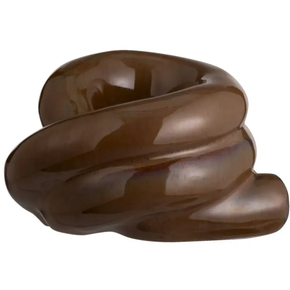 Waxinelichthouder Fleurie - zandkleur - 7,3x10,5x12,5 cm