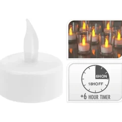 Waxinelichtjes - 24x stuks - LED - 4 cm