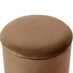 WENONA - Opbergpoef - Donkerbruin - Fluweel