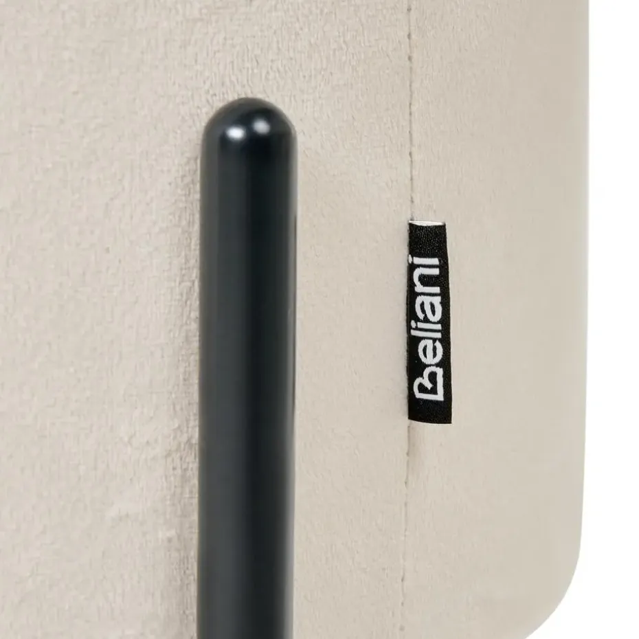 WENONA - Opbergpoef - Lichtbeige - Fluweel