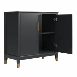 Westerleigh - Wandkast met 2 MDF deuren in zwart