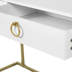 WESTPORT - Kaptafel - Wit - Metaal