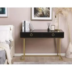 WESTPORT - Kaptafel - Zwart - Metaal