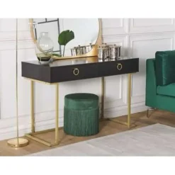 WESTPORT - Kaptafel - Zwart - Metaal