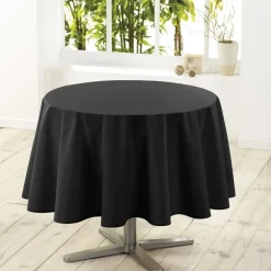 Wicotex Tafellaken - zwart - rond - polyester - 180 cm