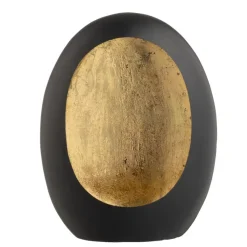 Windlicht Brygge - Zwart/Goud - 38x29x16 cm