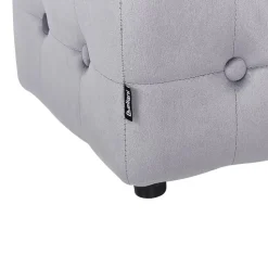 WISCONSIN - Poef - Grijs - Stof