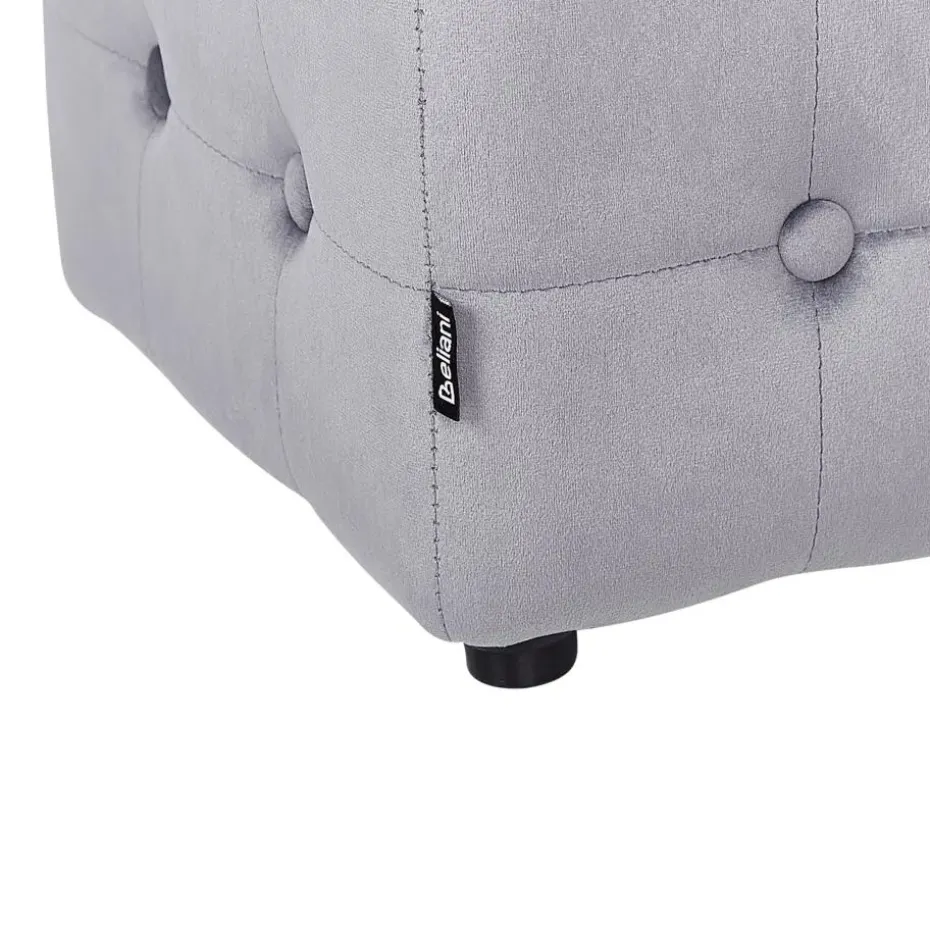 WISCONSIN - Poef - Grijs - Stof