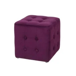 WISCONSIN - Poef - Paars - 36 cm - Fluweel