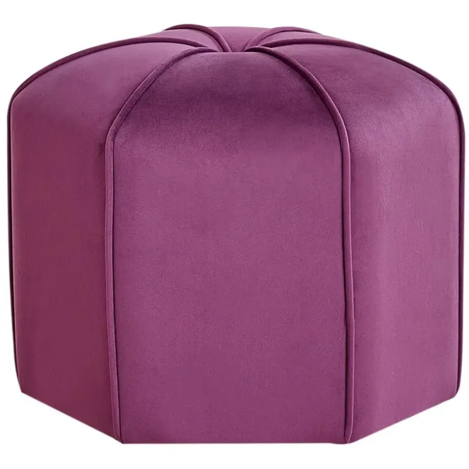 WISHEK - Poef - Paars - Fluweel
