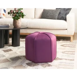 WISHEK - Poef - Paars - Fluweel