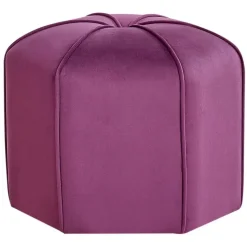 WISHEK - Poef - Paars - Fluweel