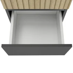 Wisla - Badkamerkast met 1 lade en 2 deuren in houtoptik