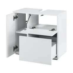 Wisla - Badmeubel 60 cm 1-lade, 1 klep, 1 deur wit spaanplaat