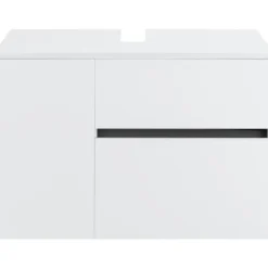 Wisla - Badmeubel 80 cm 1-lade, 1 klep, 1 deur wit spaanplaat