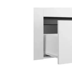 Wisla - Badmeubel 80 cm 1-lade, 1 klep, 1 deur wit spaanplaat