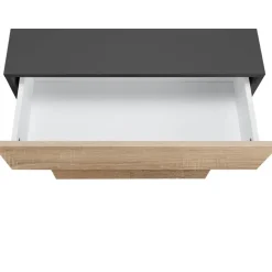 Wisla - Midikast 2 laden, 2 deuren in eiken/antraciet spaanplaat