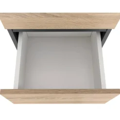 Wisla - Midikast met 2 deuren en 1 lade in antraciet/eiken