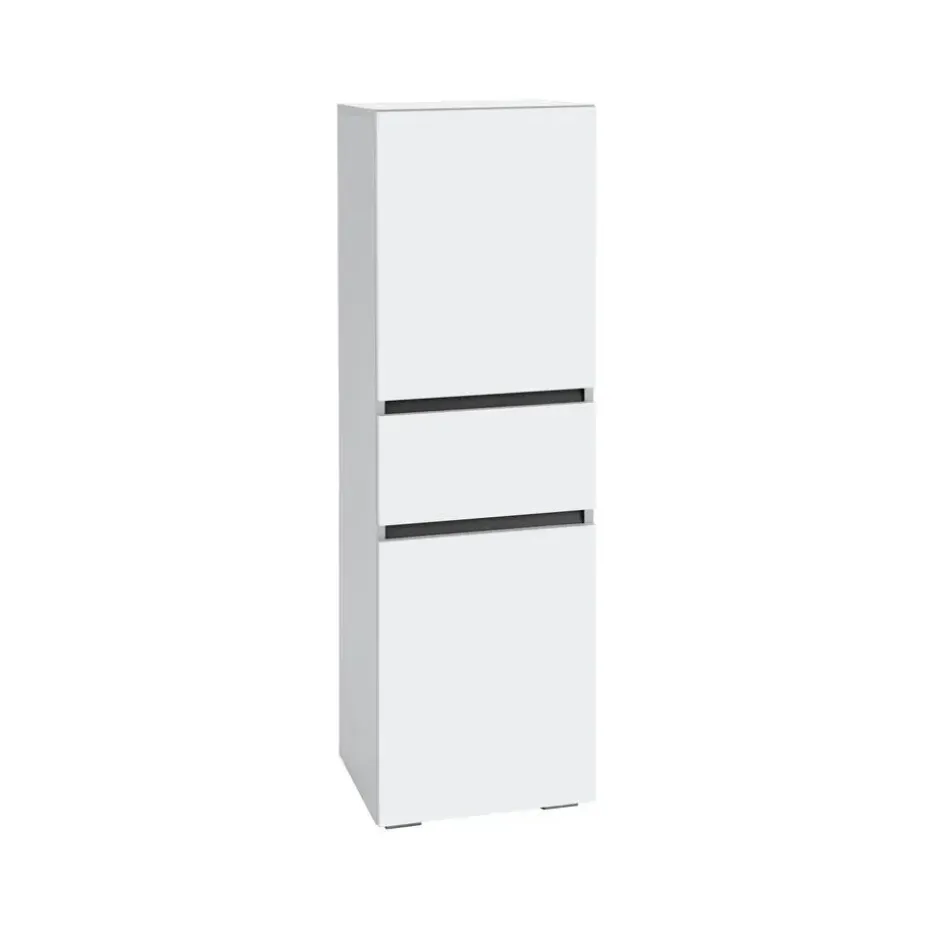 Wisla - Midikast met 2 deuren en 1 lade in wit