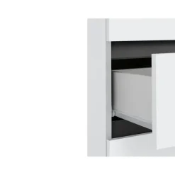 Wisla - Midikast met 2 deuren en 1 lade in wit