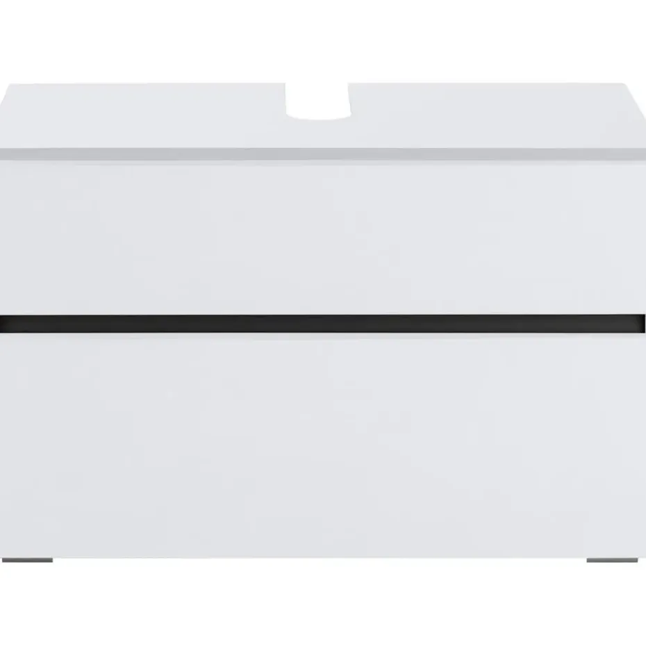 Wisla - Onderkast 80 cm met 1 lade + 1 klep in witte spaanplaat