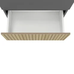 Wisla - Wastafelonderkast 60 cm met 1 klep 1 lade in antraciet eikenoptik