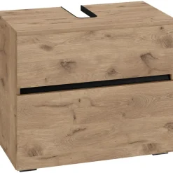 Wisla - Wastafelonderkast met 1 klep en 1 lade in eikenoptik