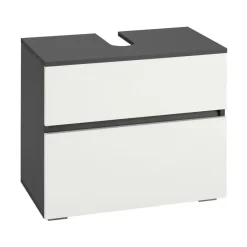 Wisla - Wastafelonderkast met 1 lade in antraciet wit