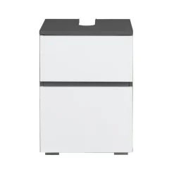 Wisla - Wastafelonderkast met 1 lade in antraciet wit